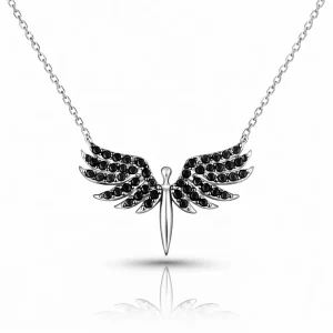 Gümüş Mikail Meleği Bayan Kolye