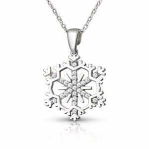 Gümüş Kar Tanesi Kadın Kolye